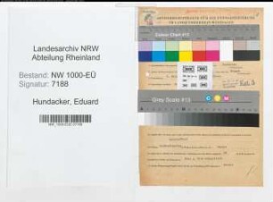 Entnazifizierung Eduard Hundacker, geb. 06.02.1905 (Bahnamtsgehilfe)
