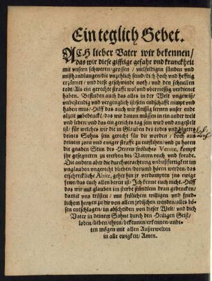 Ein teglich Gebet.