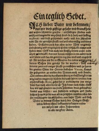 Ein teglich Gebet.
