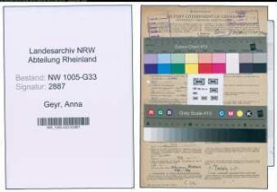 Entnazifizierung Anna Geyr , geb. 07.10.1905 ()