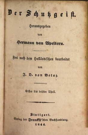 Der Schutzgeist, 1/3