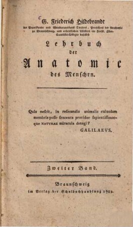 Lehrbuch der Anatomie des Menschen, 2