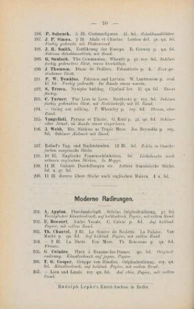 Moderne Radirungen