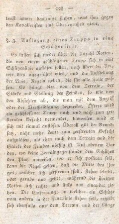 §. 3. Auflösung eines Trupps in eine Schützenlinie.