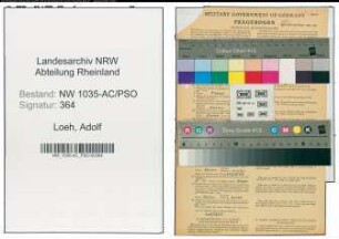 Entnazifizierung Adolf Loeh , geb. 26.08.1906 (Bergmann)
