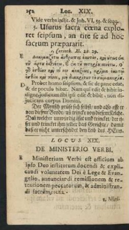 Locus XIX. [XX.] De Ministerio Verbi.