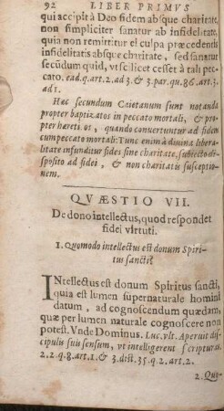 Qvaestio VII. De dono intellectus, quod respondet fidei virtuti.
