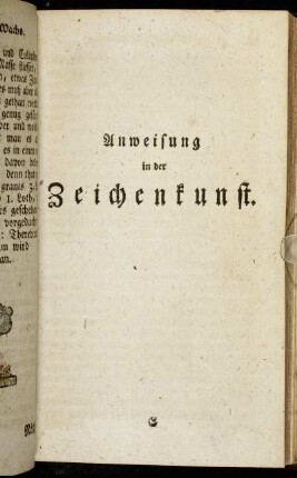 Anweisung in der Zeichenkunst