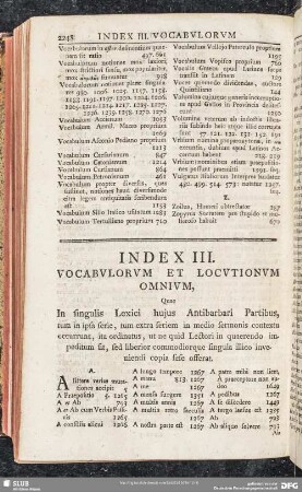 Index III. Vocabularum Et Locutionum ...