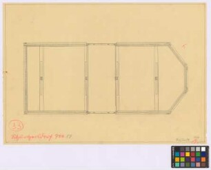 Zabelkau, Schurgersdorf ([Landkreis Ratibor]): [Pfarrscheune]. Pfarrscheune (Grundriss)