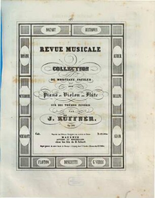 Revue musicale : collection de morceaux faciles pour piano et violon ou flûte : sur des thêmes favoris : op. 305, 27.me livraison. Le juif errant de Halevy