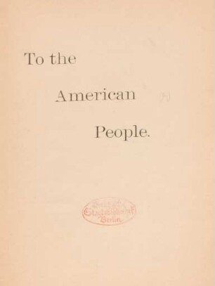 To the American people