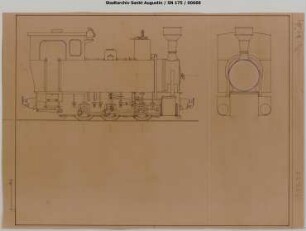 Lok 16 (?), O&K, Baujahr 1899, Zeichnung unfertig