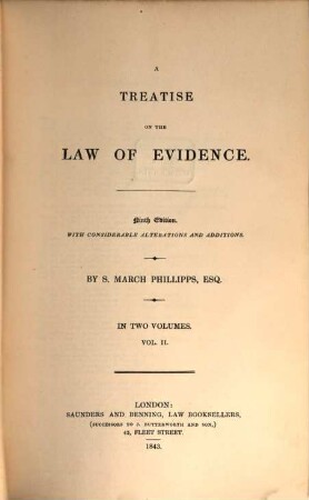 A treatise on the law of evidence : in two volumes, 2