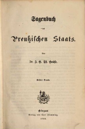 Sagenbuch des Preußischen Staats. 1