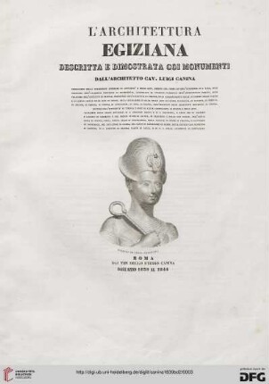 Tavole: L' architettura antica: Sezione 1, Architettura egiziana : Monumenti