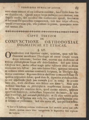 Caput Tertium De Coniunctione Orthodoxiae Dogmaticae Et Ethicae.
