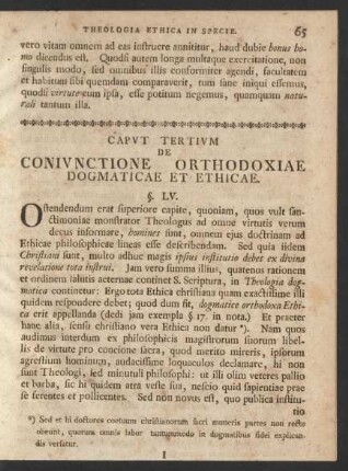 Caput Tertium De Coniunctione Orthodoxiae Dogmaticae Et Ethicae.