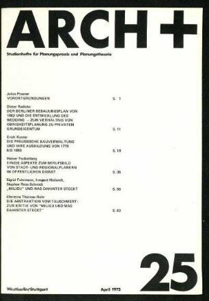 1975, Jg. 7, H. 25-28: ARCH+ : Studienhefte für Planungspraxis und Planungstheorie (ab H. 28: ARCH+ : Zeitschrift für Architekten, Stadtplaner, Sozialarbeiter und kommunalpolitische Gruppen)