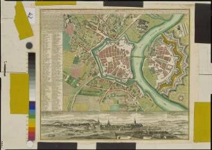 Dresda ad Albim, ... Dresden an der Elb, eine Haupt-Stadt des Oberrn Sachsen, 1:6 000, Kupferstich, 1755 : Seutter, Matth(äus): Dresda ad Albim, ... Dresden an der Elb, eine Haupt-Stadt des Oberrn Sachsen, u. Höchst vortreffliche Residentz des dasigen Churfürsten u. Königs in Polen, um 1755, ca. 1:6 000. Augsp(urg) um 1755. 55 x 46 cm ( Kupferstich, kol.)