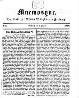 Mnemosyne. 1867