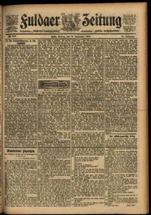 Ausgabe vom Freitag, den 16. September 1904.
