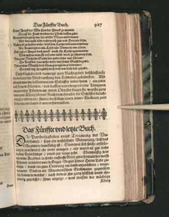 Das Fünffte und letzte Buch.