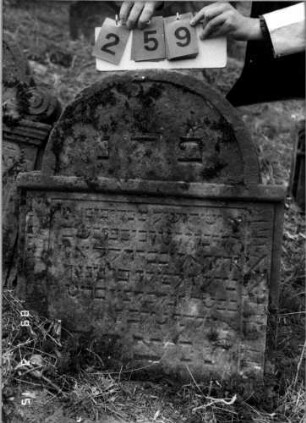 Grabstein 259 (Index: 100108476) Maße HxBxT: 88x73x12 cm: Grabstein 259