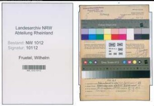Entnazifizierung Wilhelm Fruetel , geb. 18.02.1904 (Baeckermeister)