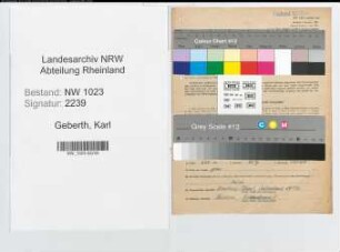 Entnazifizierung Karl Geberth , geb. 19.09.1892 (Obersekretaer)
