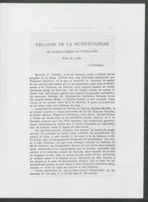 Decadas de la municipalidad de Cuenca, desde su fundación - (continúa)