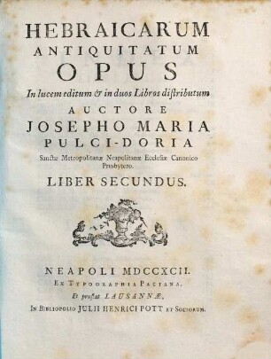 Hebraicarum antiquitatum opus, 2