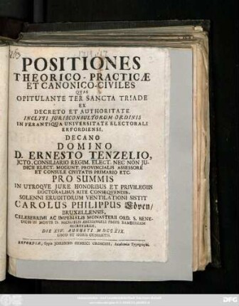 Positiones Theorico-Practicæ Et Canonico-Civiles