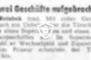 Zwei Geschäfte aufgebrochen