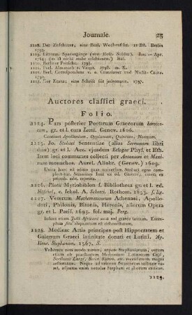 25-39, Auctores classici graeci
