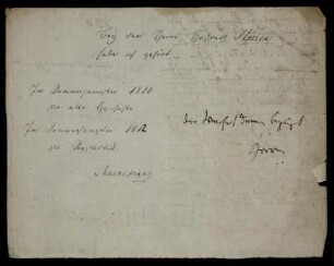 Studienzeugnis für Georg Heinrich Mackesprang, unterzeichnet von Arnold H. L. Heeren, [Göttingen] [1812]