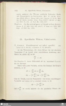 23. Specifische Wärme, Calorimetrie