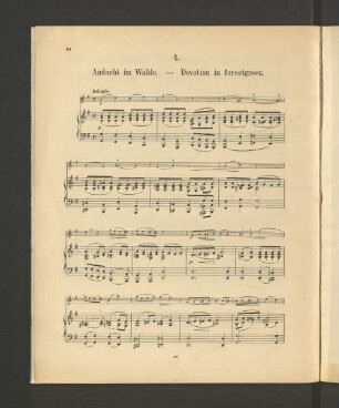 4. Andacht im Walde. - Devotion in forestgreen.