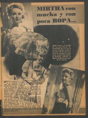 Mirtha, con mucha y con poca ropa...