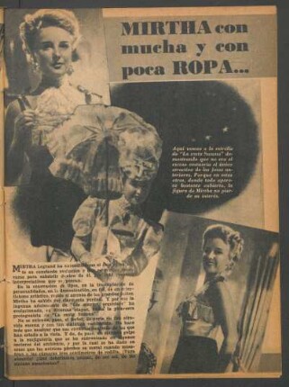 Mirtha, con mucha y con poca ropa...