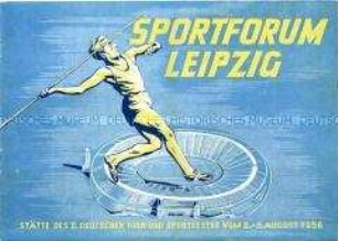 Bilddokumentation über den Aufbau des Sportforums in Leipzig in Vorbereitung des II. Deutschen Turn- und Sportfestes