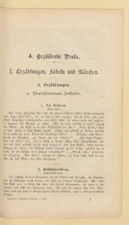 I. Erzählungen, Fabeln und Märchen