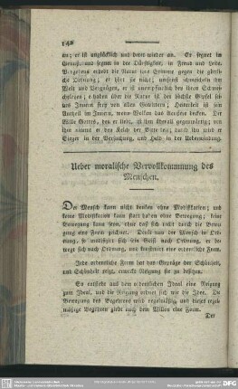 Ueber moralische Vervollkommnung des Menschen