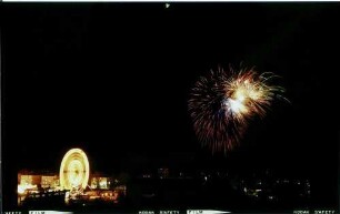 Freiburg: Feuerwerk vom Sternwald aus [mit Riesenrad]