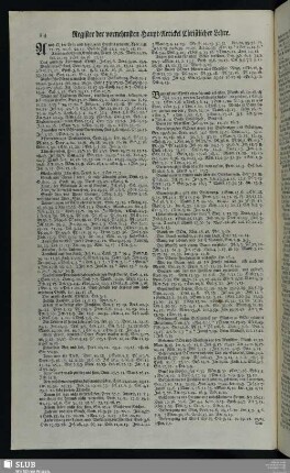 Register der vornehmsten Haupt-Artickel Christlicher Lehre