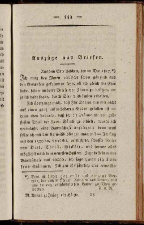 Auszüge aus Briefen
