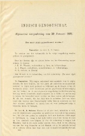 Algemeene vergadering van 20 Januari 1891