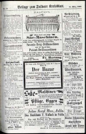 Zweite Ausgabe vom Dienstag, den 29. März 1892.