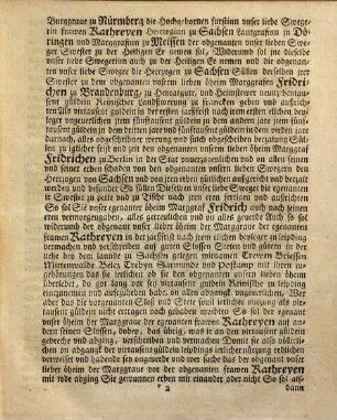 Für die der Durchleuchtigsten Fürstin ... Friederiken Karolinen ... bisher angedieenen Gesundheit... Höchstderoselben Geburtsfestes freudenvol zu danken ..., ladet ... im 1774. Jahre in das hochfürstliche Gymnasium zum Hof ... ein ... Paul Daniel Longolius