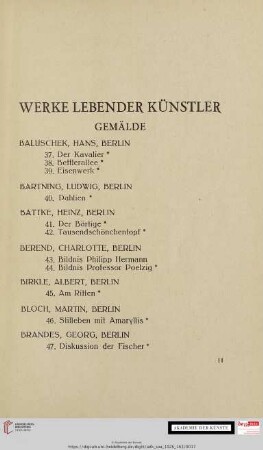 Werke lebender Künstler